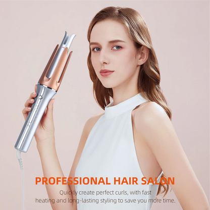 Professional 25mm automatic LED electric PTC ceramic deep wave curling self rotating curling iron