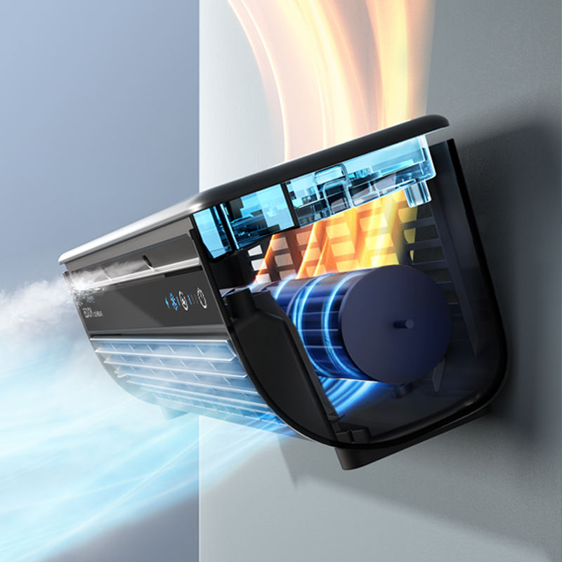 New type of wall-mounted cooling fan, high-power rechargeable fan, household air cooler, portable electric table fan