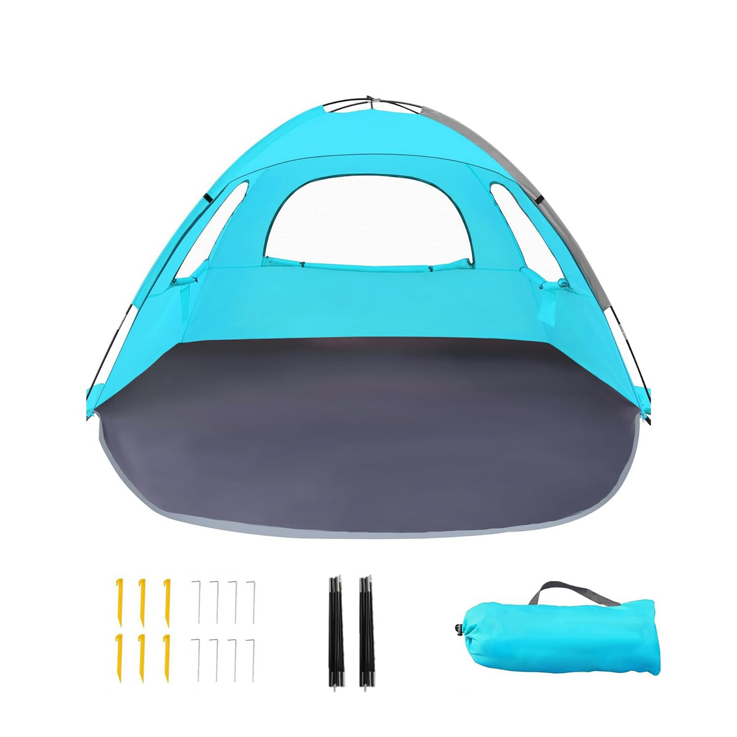 Seaside beach UV resistant, durable, lightweight, windproof, rainproof, foldable Oxford automatic outdoor camping tent