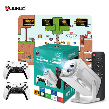 HCS350PRO Portable Projector 4K HD Android Home Gaming Projector with WiFi 6G