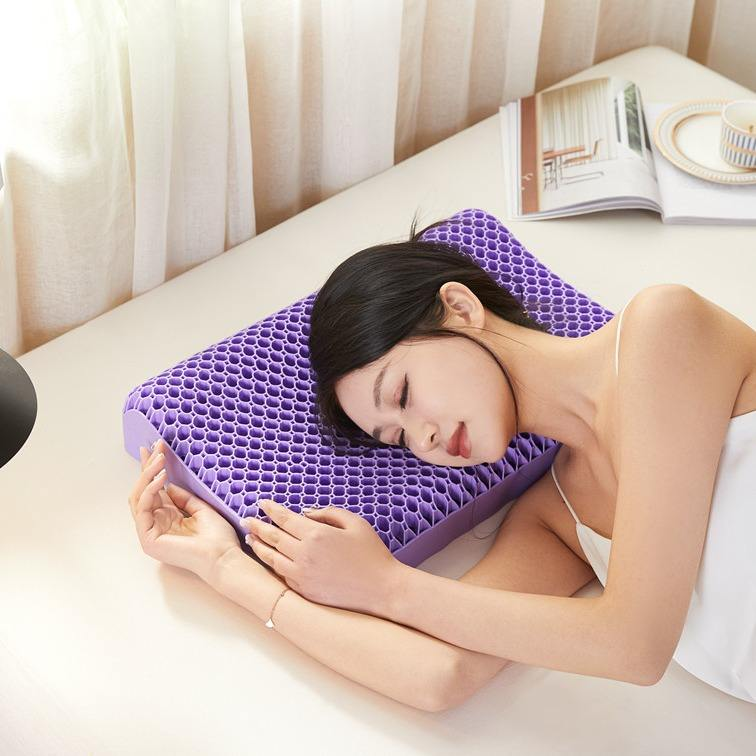 Honeycomb design high elastic washable wave memory gel neck breathable neck household silicone TPE pillow