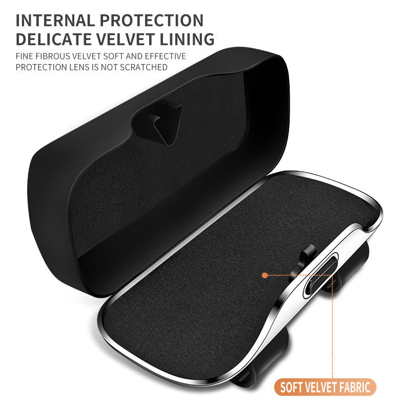 Multifunctional car sunglasses case, 2025 car sun visor, car glasses clip, ticket holder