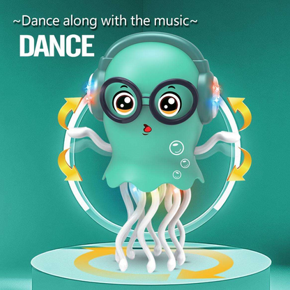 Children's electric magic dance octopus jellyfish universal automatic obstacle avoidance toy car music lighting decompression toy