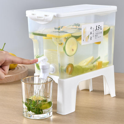 Home Refrigerator Cold Water Pitcher with Spigot — 3.5L Capacity Lemon & Fruit Tea Dispenser, Beverage & Juice Pitcher, Cold Water Jug