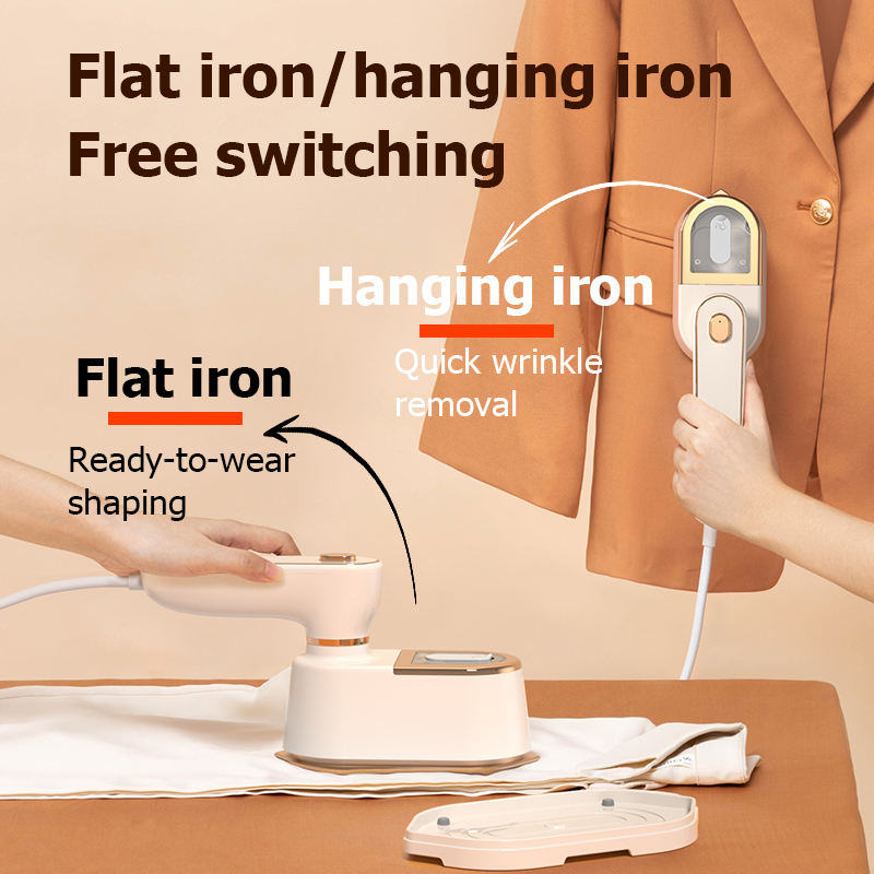 New portable handheld garment steamer for home use, foldable design.