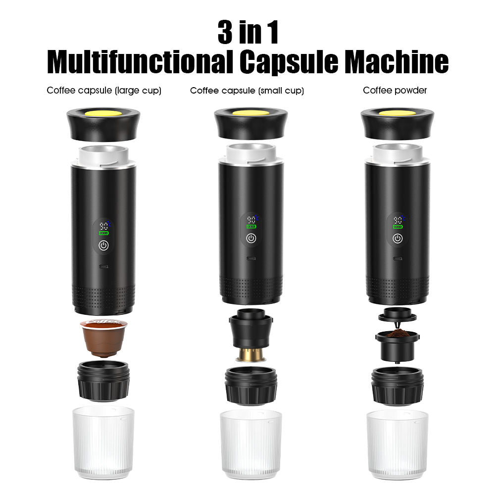 Portable Capsule Coffee Machine — Compact Electric Espresso Maker for Home & Outdoor Use (With Heating Function)
