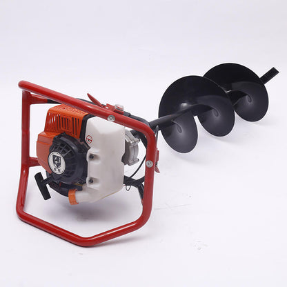 High-Power Gasoline-Powered Handheld Earth Auger — For Orchard Fertilizing, Post-Hole Digging, Piling, and Drilling