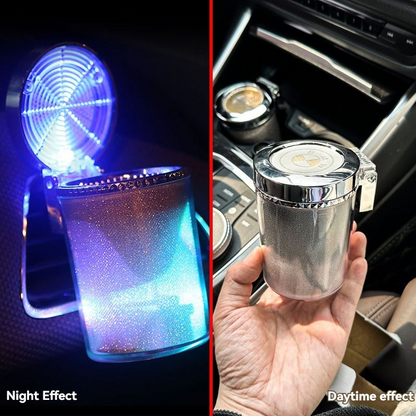 Car ashtray with lid in stock, anti ashtray with high-end feel, creative car interior ashtray