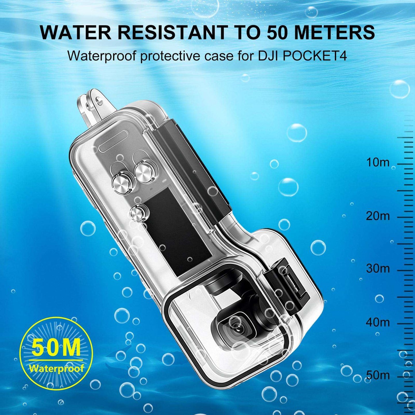 50m Waterproof Case for the DJI Osmo Pocket 4 Gimbal Camera