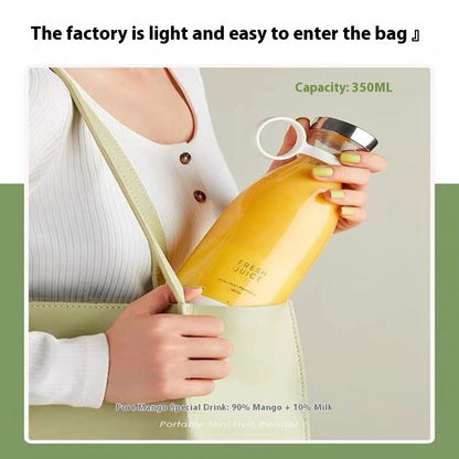 Portable electric juicer, wireless charging, small household juicer cup 350ml