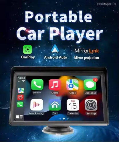 7-inch CarPlay display with 2.5D high-definition screen, supports wired and wireless CarPlay.