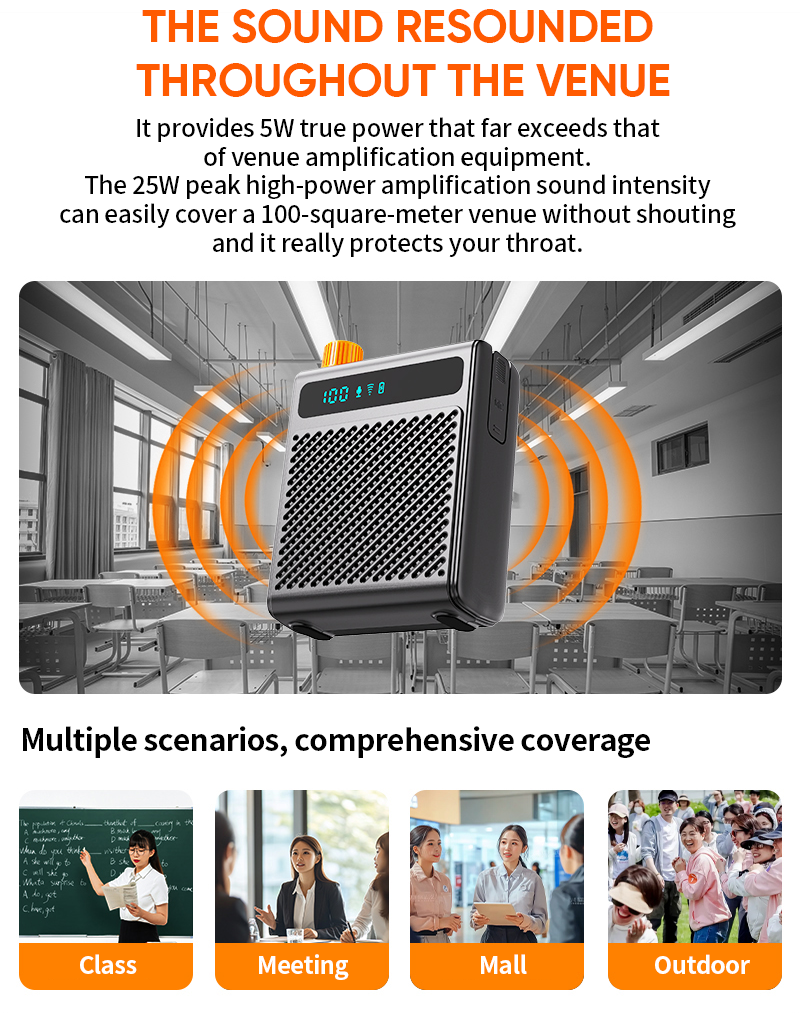 "Little Bee" Wireless Voice Amplifier — New Model Wireless Microphone for Teachers, Tour Guides, and Retail Promotions