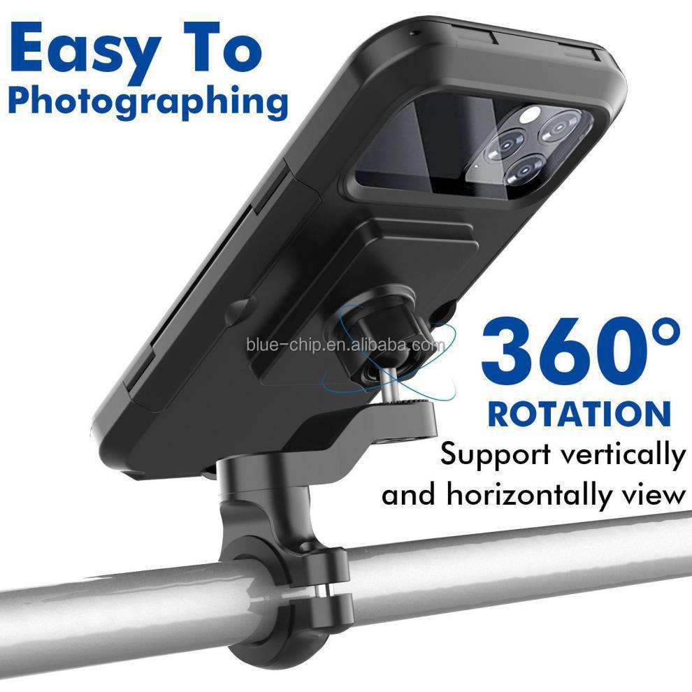 New waterproof navigation phone holder for motorcycles, delivery riders, fully enclosed touchscreen electric scooter rain cover.