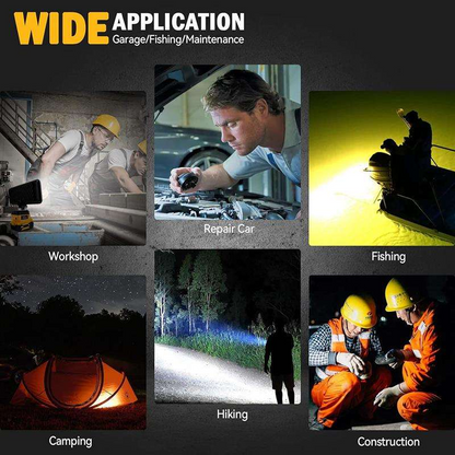 Portable rechargeable battery cordless flashlight, LED flashlight, made in China