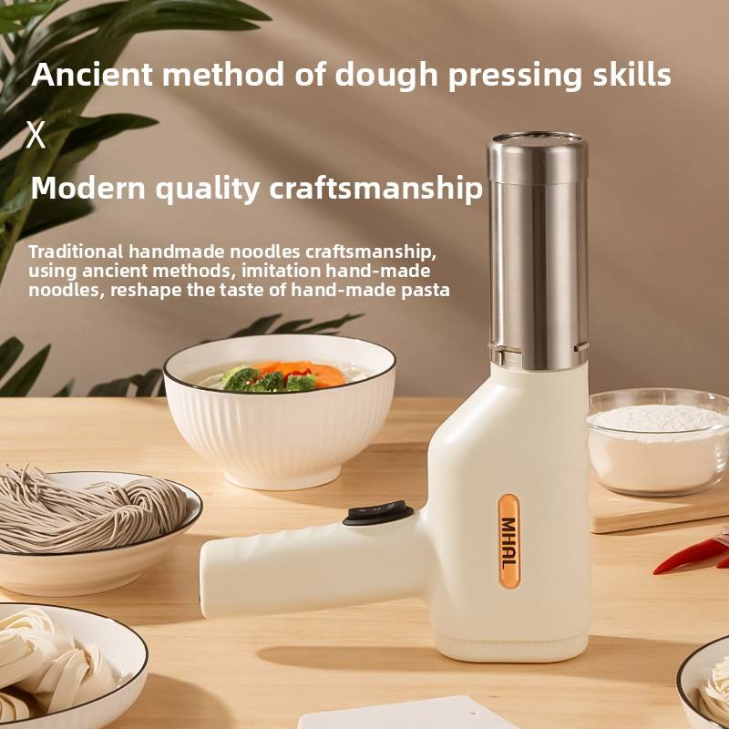 Multifunctional Handheld Noodle Maker, Wireless Electric Home Use, 5-Head Portable Rechargeable Noodle Press for Kitchens