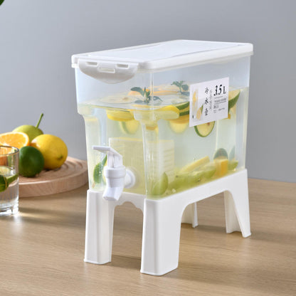 Home Refrigerator Cold Water Pitcher with Spigot — 3.5L Capacity Lemon & Fruit Tea Dispenser, Beverage & Juice Pitcher, Cold Water Jug
