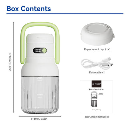 Portable juicer, small household juicer, wireless charging, electric fruit juicer cup1000ml