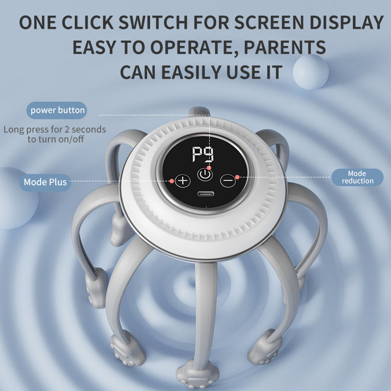 Intelligent Octopus Head Massager, Fully Automatic Head Therapy Machine, Scalp Soothing and Relaxing Home Use Instrument