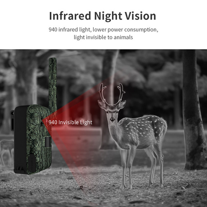 JerderFo A8 UCN cellular 4G LTE deer real-time stream tracking camera hunting camera 4G camera wildlife 940 no light solar panel