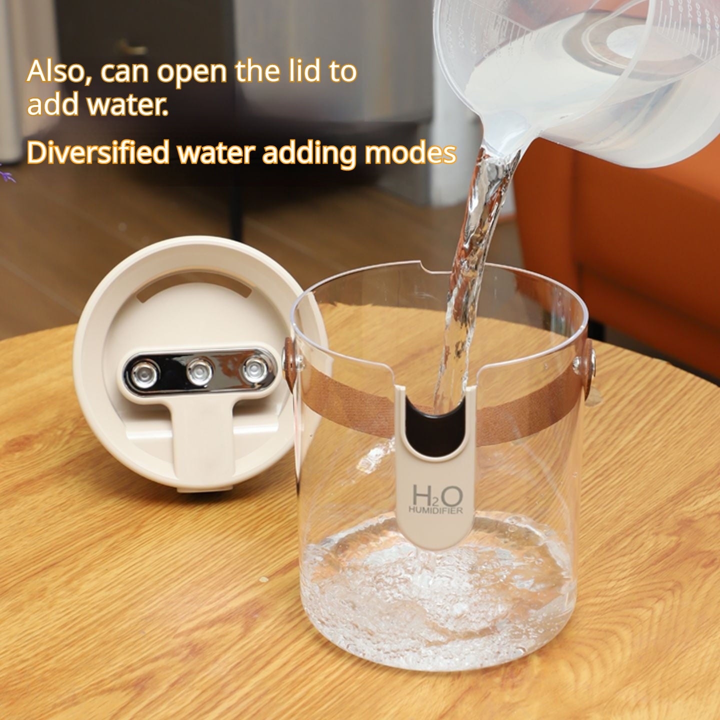 New 1.5L Home Humidifier — Ultra-Quiet, Triple-Mist Output, High Volume, Cordless & Portable — Compact Desktop Unit for Bedrooms and Offices