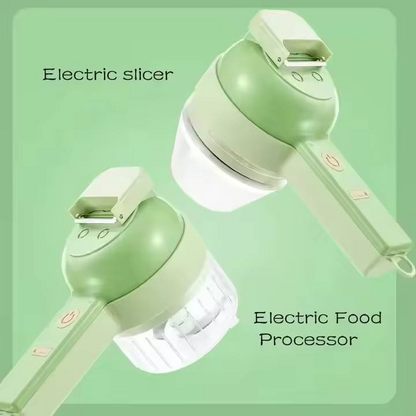 Handheld electric vegetable slicer set, mini multifunctional manual slicer, electric food processing machine, food mixer