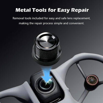 Lens Replacement Kit for DJI Avata 360 Drone, Portbale Optical Glass with Aluminum Alloy Ring + Removal Tools, 360° Camera Lens Repair Part Kit for Avata 360 Accessories (1 Pack)