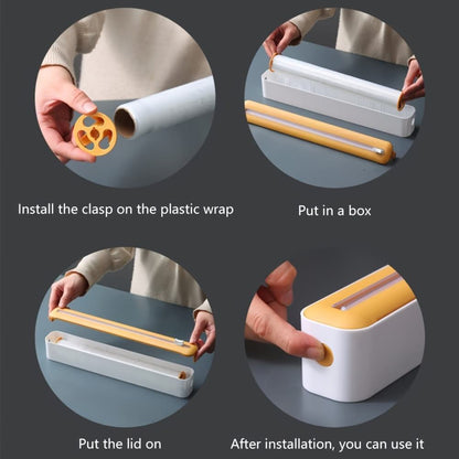 Cling film cutter, magnetic adjustable kitchen baking paper and aluminum foil cutter, storage box.