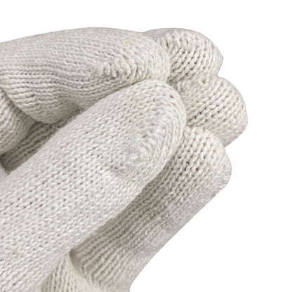 Men's Cotton Work Gloves — Heavy-Duty, Wear-Resistant, Thickened, and Non-Slip — Pure White, Breathable Safety Gloves for Construction Sites and Manual Labor