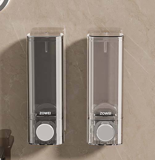 Suction Cup Soap Dispenser Wall-Mounted Hand Sanitizer Pump Dispenser Bottle No-Drill Shampoo & Shower Gel Box Wall-Mounted Mount