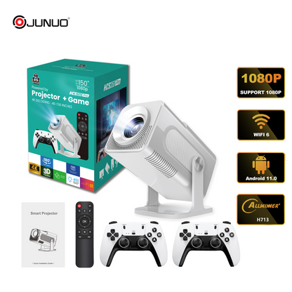 HCS350PRO Portable Projector 4K HD Android Home Gaming Projector with WiFi 6G