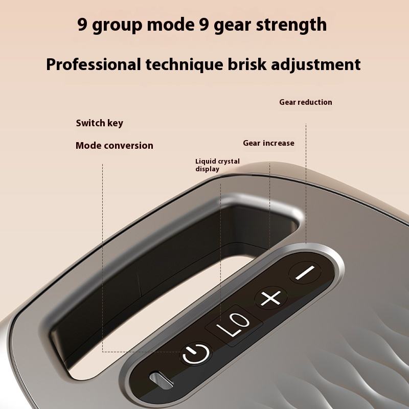 Fascia Gun with 10 Attachments — Full-Body Massager for Back, Legs, and Arms — Comprehensive Muscle Relaxation — Ergonomic Angled Design