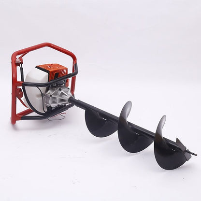 High-Power Gasoline-Powered Handheld Earth Auger — For Orchard Fertilizing, Post-Hole Digging, Piling, and Drilling
