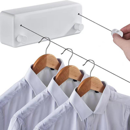Non perforated clothesline, indoor shrink cooling device, balcony wall mounted steel wire clothesline, invisible retractable clothesline rack