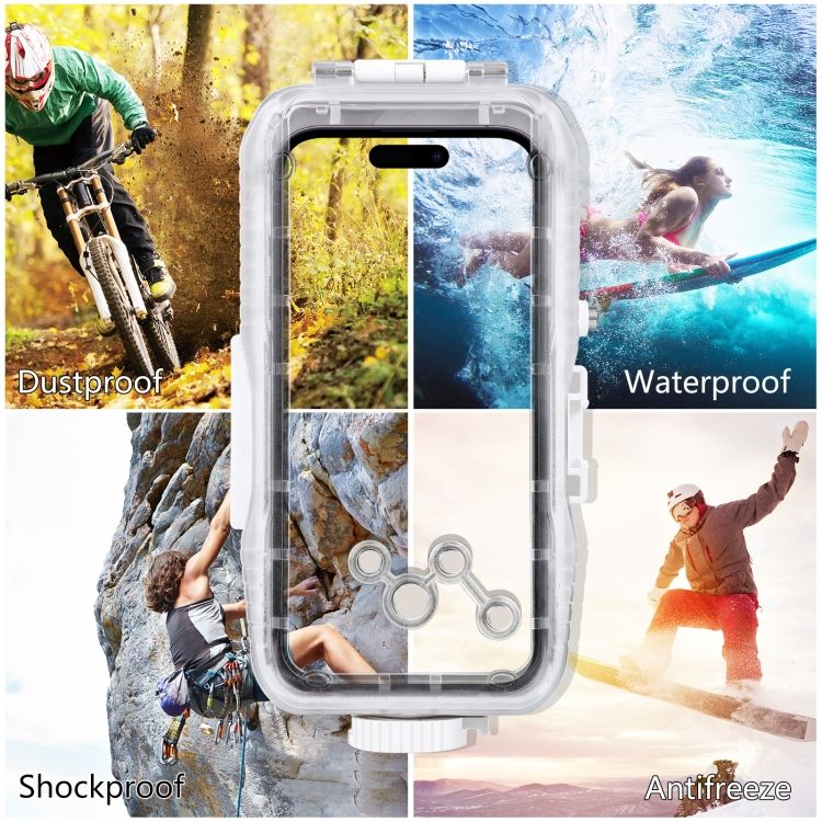 PULUZ Diving Case for iPhone 16 / 15 Pro Max — 40-Meter Sealed Waterproof Housing