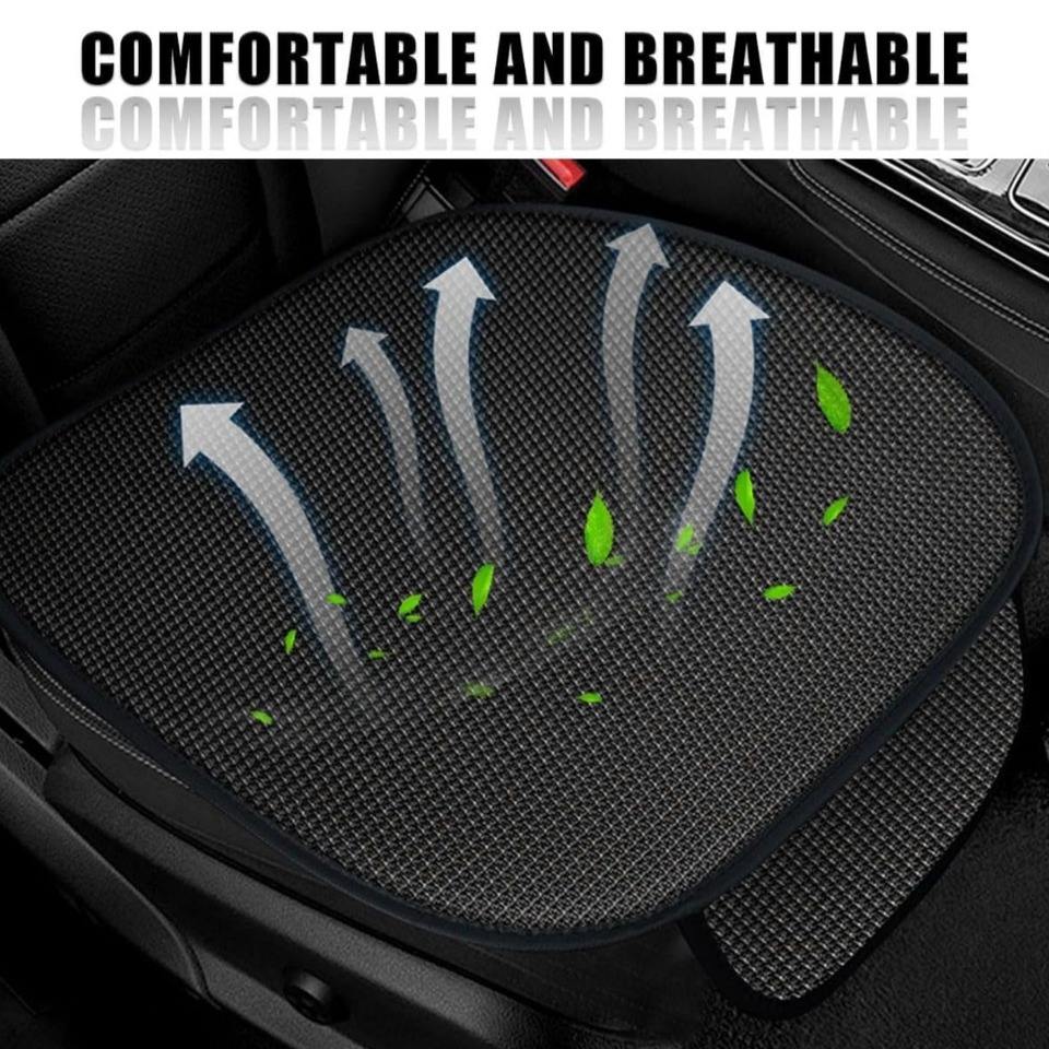 Ice Silk Car Seat Cushion 3-Piece Set — Universal All-Season Seat Pads & Mats