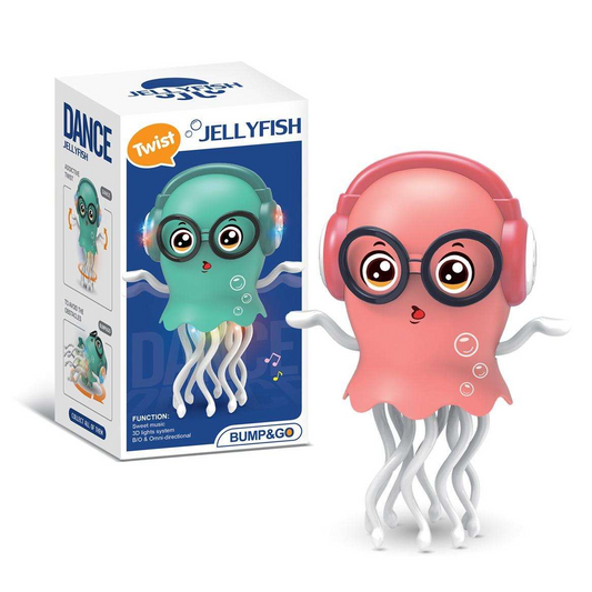 Children's electric magic dance octopus jellyfish universal automatic obstacle avoidance toy car music lighting decompression toy