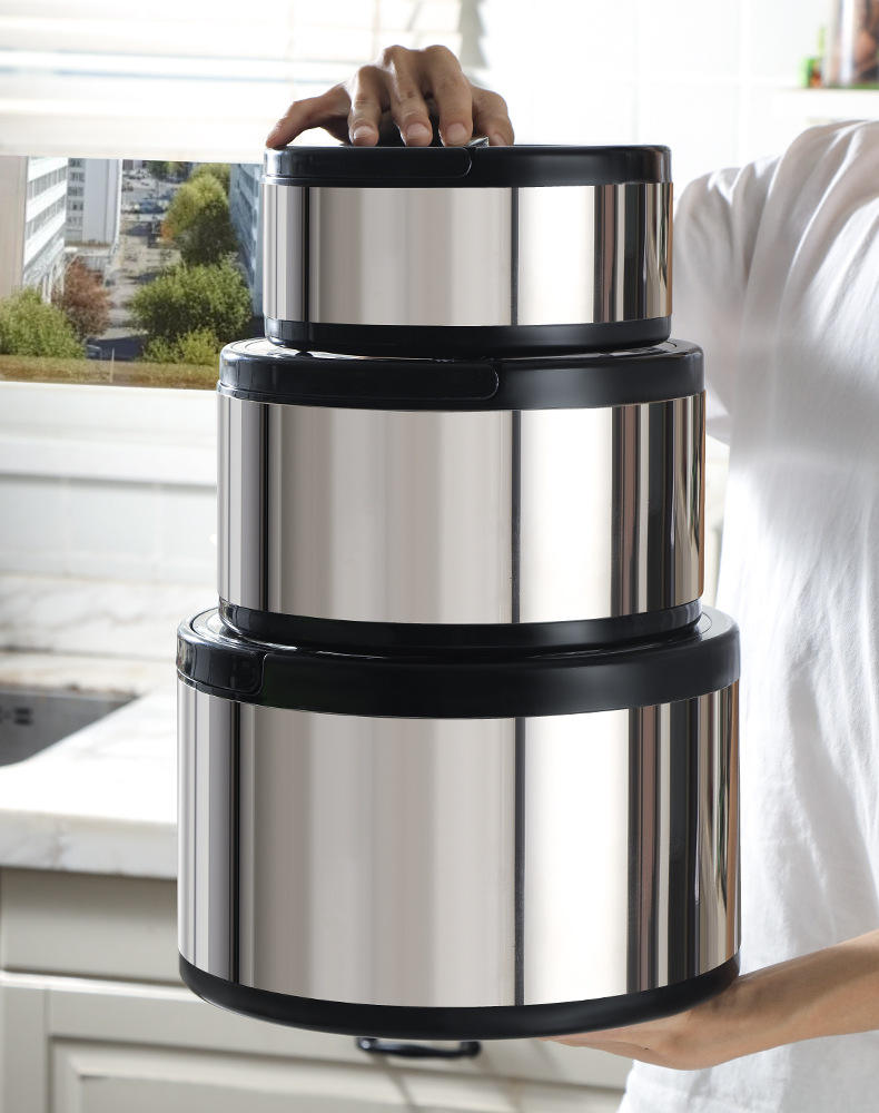 Large-Capacity Commercial Stainless Steel Insulated Food Carrier Set — Portable 3-Piece Kit (Includes Food Container, Soup Pot, and Ice Bucket)