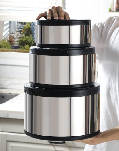 Large-Capacity Commercial Stainless Steel Insulated Food Carrier Set — Portable 3-Piece Kit (Includes Food Container, Soup Pot, and Ice Bucket)