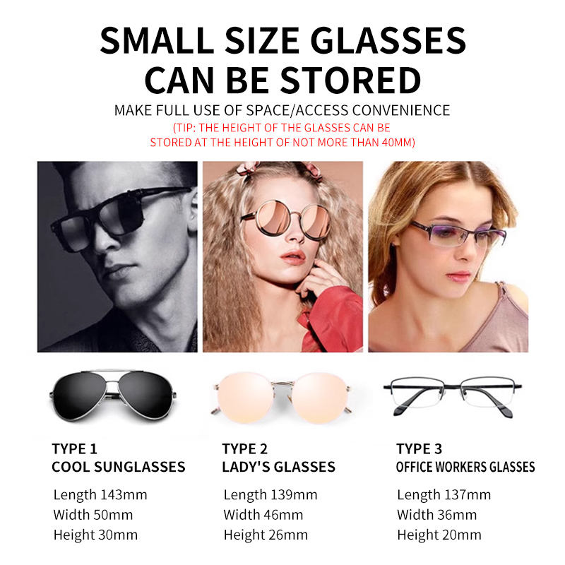 Multifunctional car sunglasses case, 2025 car sun visor, car glasses clip, ticket holder