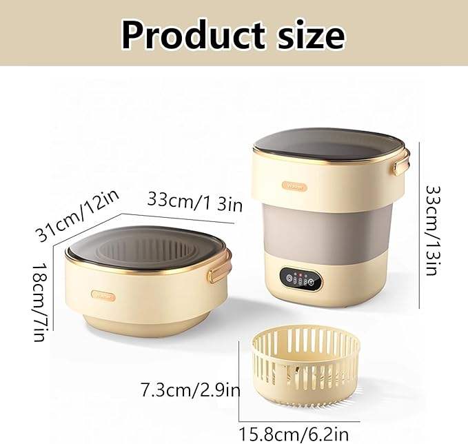 Fully automatic smart washing machine, portable travel mini underwear and sock washing machine