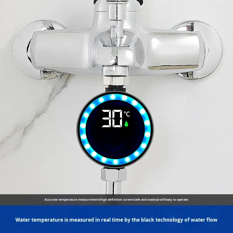 Universal shower head thermometer, baby bath and children's bath temperature controller, household visible LED faucet temperature gauge.