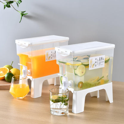 Home Refrigerator Cold Water Pitcher with Spigot — 3.5L Capacity Lemon & Fruit Tea Dispenser, Beverage & Juice Pitcher, Cold Water Jug