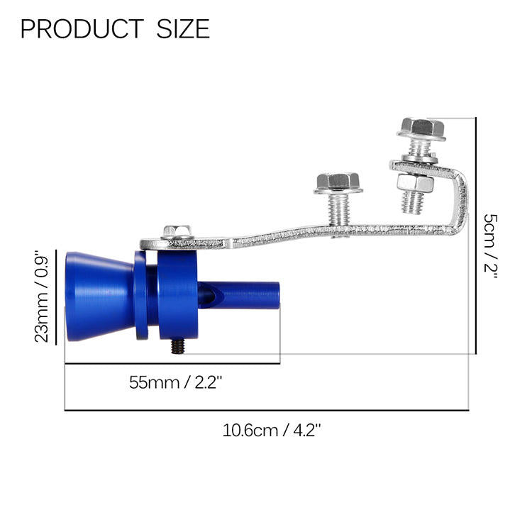 Universal sound simulator for car turbine sound horn for car exhaust pipe device turbine sound horn