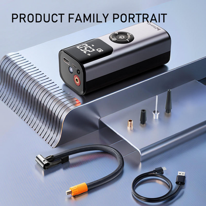 Car mounted inflator, portable wireless pump, car tire automatic high-pressure inflator, mobile phone charging