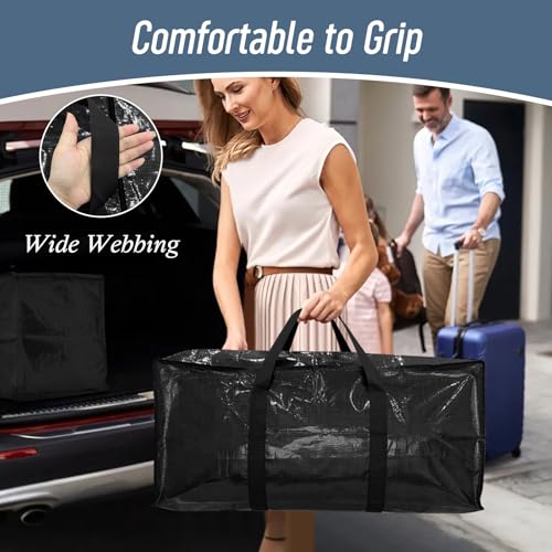 Extra-Thick, Extra-Large Storage Bag for Clothes & Bedding — Moisture-Proof Moving & Packing Sack (Woven Polypropylene) — Ideal for Travel, Luggage, and Students