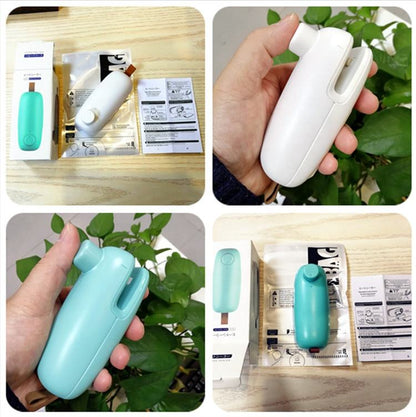 Small household rechargeable plastic bag sealing machine for snacks.