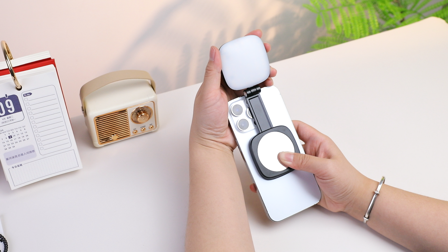 Camera Phone Ring Light Magnetic Detachable Selfie Light with 5 Brightness Levels