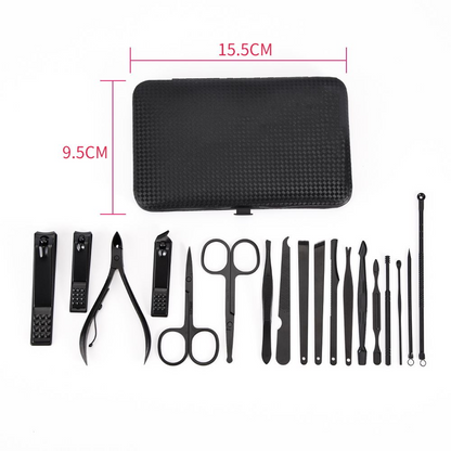 20 Multi functional Nail and Foot Repair Set Portable Nail Customization Stainless Steel Leather Foot and Finger Care Salon