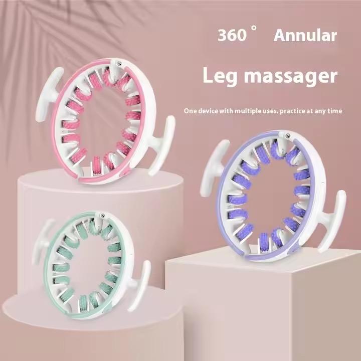 New Yoga Wheel Circular Leg Roller, Deep Leg Muscle Relaxation and Massage Equipment for Fitness and Exercise