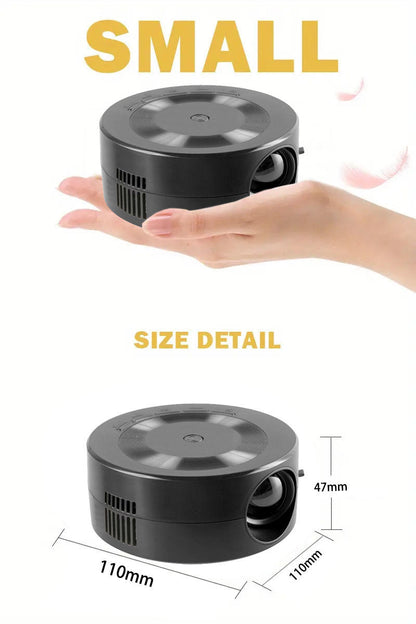 Home projector with portable mini mobile phone screen mirroring for animation projection